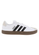Thumbnail Tennis blanches avec semelle à talon plat avec empiècements en cuir nubuck
