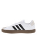 Thumbnail Tennis blanches avec semelle à talon plat avec empiècements en cuir nubuck - Image 3