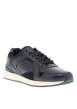 Thumbnail Sneakers en cuir bleu marine avec semelle à talon plat et lacets - Image 3