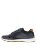 Thumbnail Sneakers en cuir bleu marine avec semelle à talon plat et lacets - Image 2