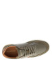 Thumbnail Baskets en cuir kaki avec empiècements effet daim et semelle à talon plat - Image 4