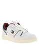 Thumbnail Tennis blanches avec semelle à talon plat et doublure bordeaux - Image 3