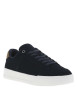 Thumbnail Tennis en cuir bleu marine à lacets avec semelle à talon plat - Image 3