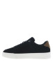 Thumbnail Tennis en cuir bleu marine à lacets avec semelle à talon plat - Image 2