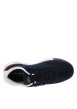Thumbnail Baskets basses en cuir bleu marine avec logos de la marque et lacets plats - Image 4