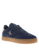 Thumbnail Tennis Rome en cuir nubuck bleu marine avec logos de la marque embossés - Image 3