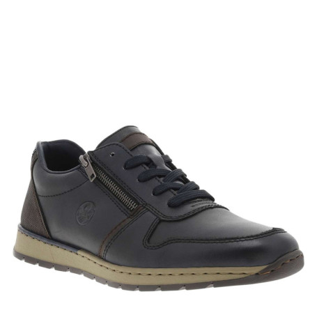 Sneakers en cuir bleu marine avec semelle à...