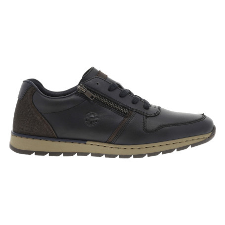 Sneakers en cuir bleu marine avec semelle à...