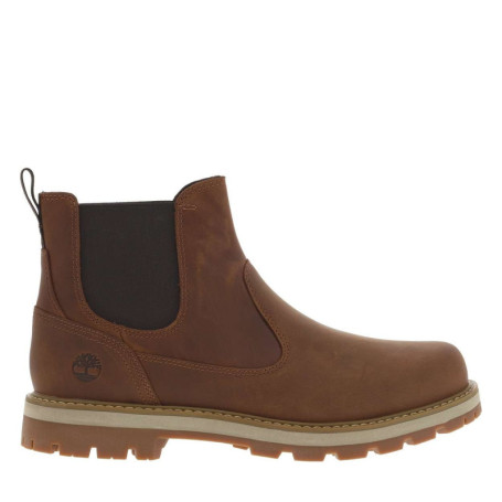 Boots camel pourvues de soufflets élastiqués et...