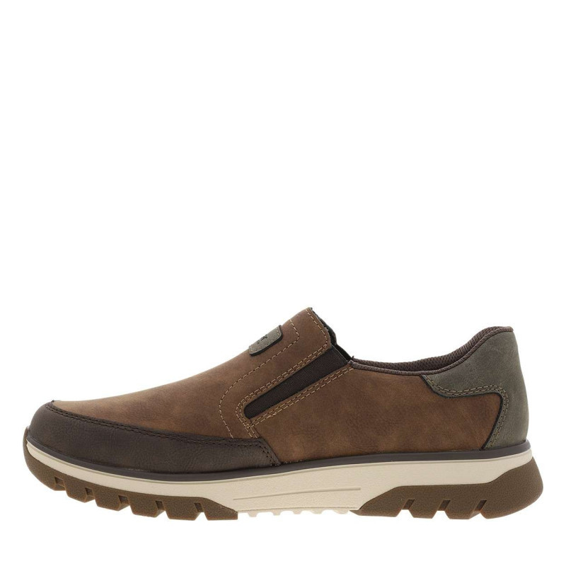 Rieker® - Mocassins Cognac Avec Semelle à Talon Plat Et Soufflets élastiqués - Cognac Rieker® - Mocassins Cognac Avec Semelle à Talon Plat Et Soufflets élastiqués - Cognac