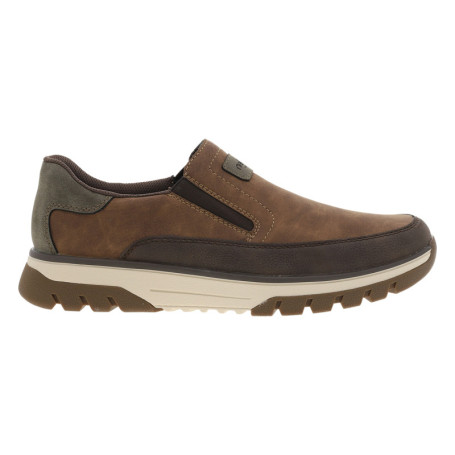 Mocassins cognac avec semelle à talon plat et...