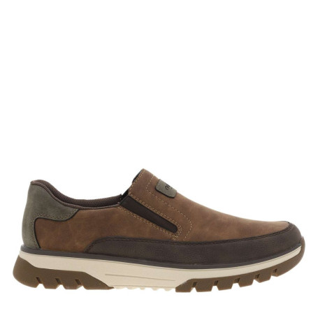 Mocassins cognac avec semelle à talon plat et...