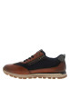 Thumbnail Sneakers en cuir cognac avec semelle à talon plat et zip latéral - Image 2
