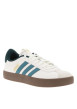 Thumbnail Tennis en cuir écrues avec semelle à talon plat et lacets ton sur ton - Image 3