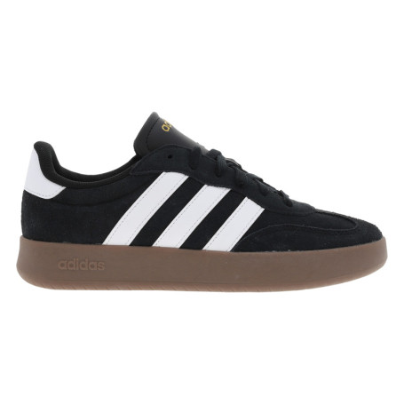 Tennis noires en croûte de cuir avec semelle à...