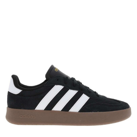 Tennis noires en croûte de cuir avec semelle à...