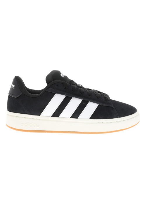 Baskets skate en cuir noires avec semelle à talon plat et lacets