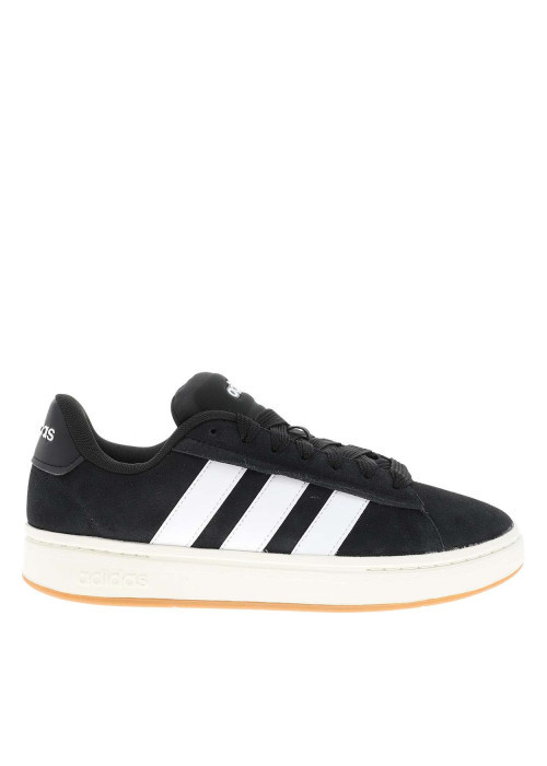 Baskets skate en cuir noires avec semelle à talon plat et lacets - Image 2