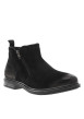 Thumbnail Boots en cuir noires avec semelle à talon plat et zip latéraux - Image 3