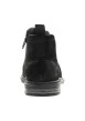 Thumbnail Boots en cuir noires avec semelle à talon plat et zip latéraux - Image 6
