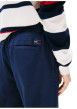 Thumbnail Pantalon chino en coton marine uni avec une coupe droite et un patch - Image 3