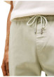 Thumbnail Pantalon jogging en coton tilleul uni avec une coupe slim et un lien - Image 3