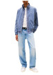 Thumbnail Blouson bleu uni avec une coupe droite col et une fermeture zippée - Image 2