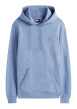 Thumbnail Sweat en coton bleu uni avec une coupe droite et logo iconique