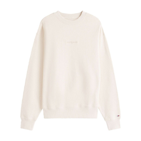 T-shirt en coton beige uni avec une coupe...