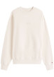 Thumbnail T-shirt en coton beige uni avec une coupe droite et un col rond