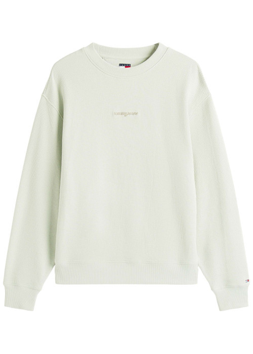 T-shirt en coton tilleul uni avec une coupe droite et un col rond