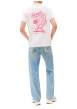 Thumbnail T-shirt en coton écru imprimé avec une coupe droite et un col rond - Image 3
