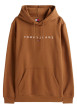 Thumbnail Sweat en coton camel uni avec une coupe droite et nom iconique