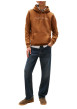 Thumbnail Sweat en coton camel uni avec une coupe droite et nom iconique - Image 2
