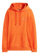Thumbnail Sweat en coton orange uni avec un col à capuche et une coupe droite