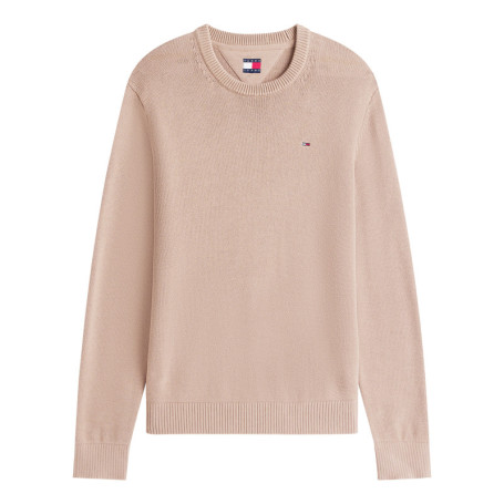 Pull en coton biologique camel uni avec une...
