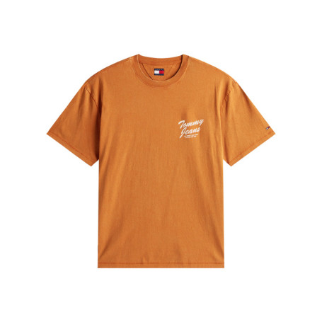 T-shirt en coton orange uni avec logo iconique...