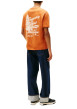 Thumbnail T-shirt en coton orange uni avec logo iconique et une coupe droite - Image 3