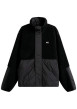 Thumbnail Blouson noir uni avec une coupe droite et une fermeture zippée