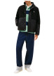 Thumbnail Blouson noir uni avec une coupe droite et une fermeture zippée - Image 2
