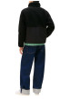 Thumbnail Blouson noir uni avec une coupe droite et une fermeture zippée - Image 3