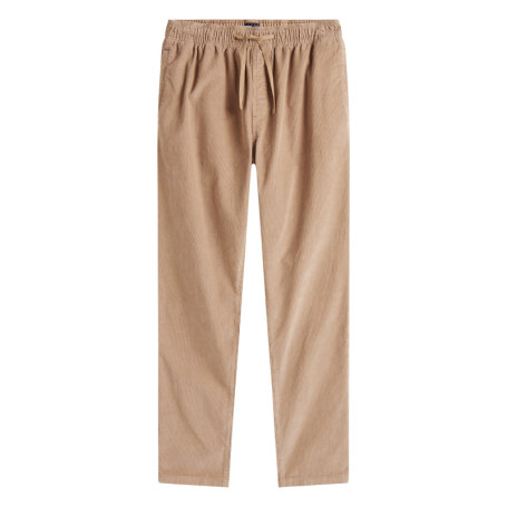 Pantalon chino en coton taupe uni avec une...