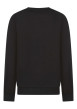 Thumbnail Sweat en coton mélangé noir uni avec une coupe droite et un col rond - Image 2