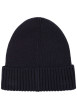 Thumbnail Bonnet en coton bleu marine en maille côtelée avec logo iconique brodé - Image 2