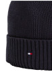 Thumbnail Bonnet en coton bleu marine en maille côtelée avec logo iconique brodé - Image 4