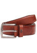 Thumbnail Ceinture en cuir camel unie avec fermeture à boucle à ardillon chromée