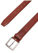 Thumbnail Ceinture en cuir camel unie avec fermeture à boucle à ardillon chromée - Image 3
