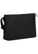 Thumbnail Sac à bandoulière noir uni avec logo en métal et fermeture zippée - Image 2