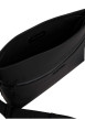 Thumbnail Sac à bandoulière noir uni avec logo en métal et fermeture zippée - Image 4