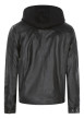 Thumbnail Blouson en cuir en cuir camel uni avec une coupe droite et un col à capuche - Image 2